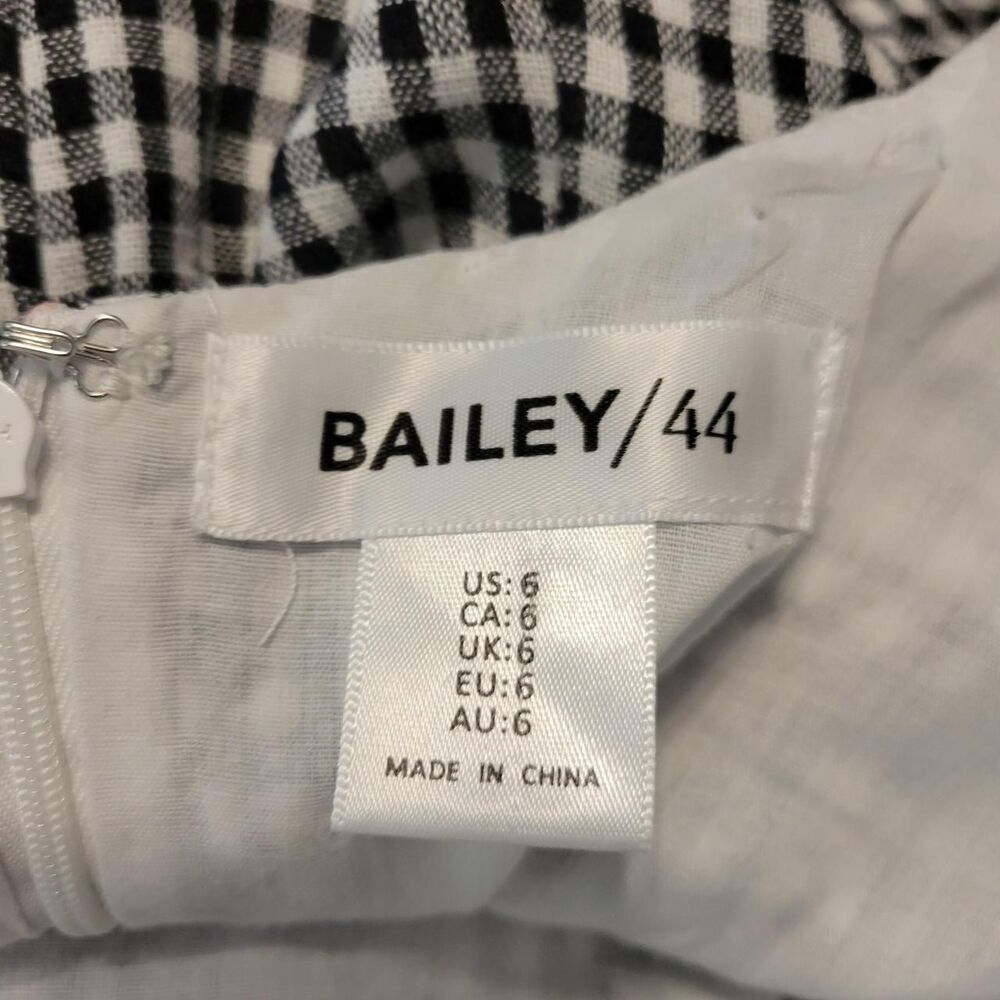 Bailey 44 Gingham Linen Blend Fit & Flare pockets cottagecore preppy euro summer - Picture 3 of 8